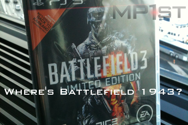 Where’s the Free Exclusive BF 1943 for PS3? No Mention on BF3 Final Boxart