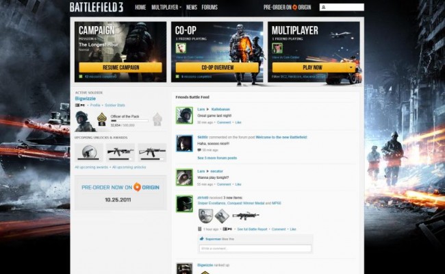 Incoming Battlefield 3 Battlelog Update – the Live Scoreboard