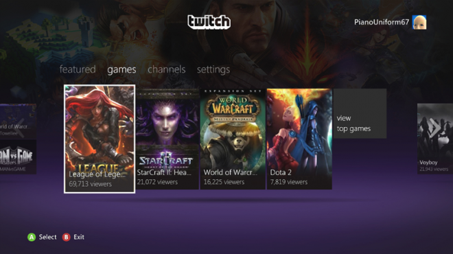 Twitch Launches Official App on the Xbox 360