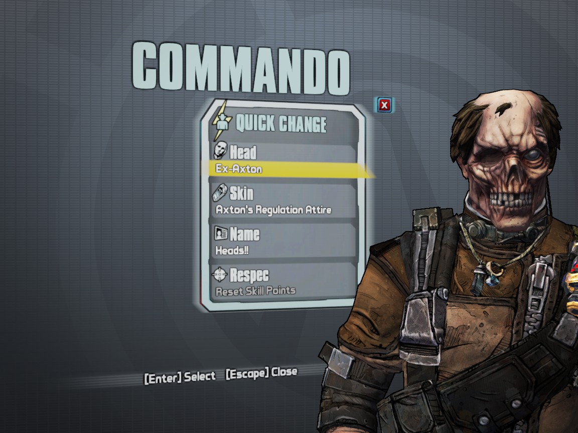 Commando Heads and Skins.