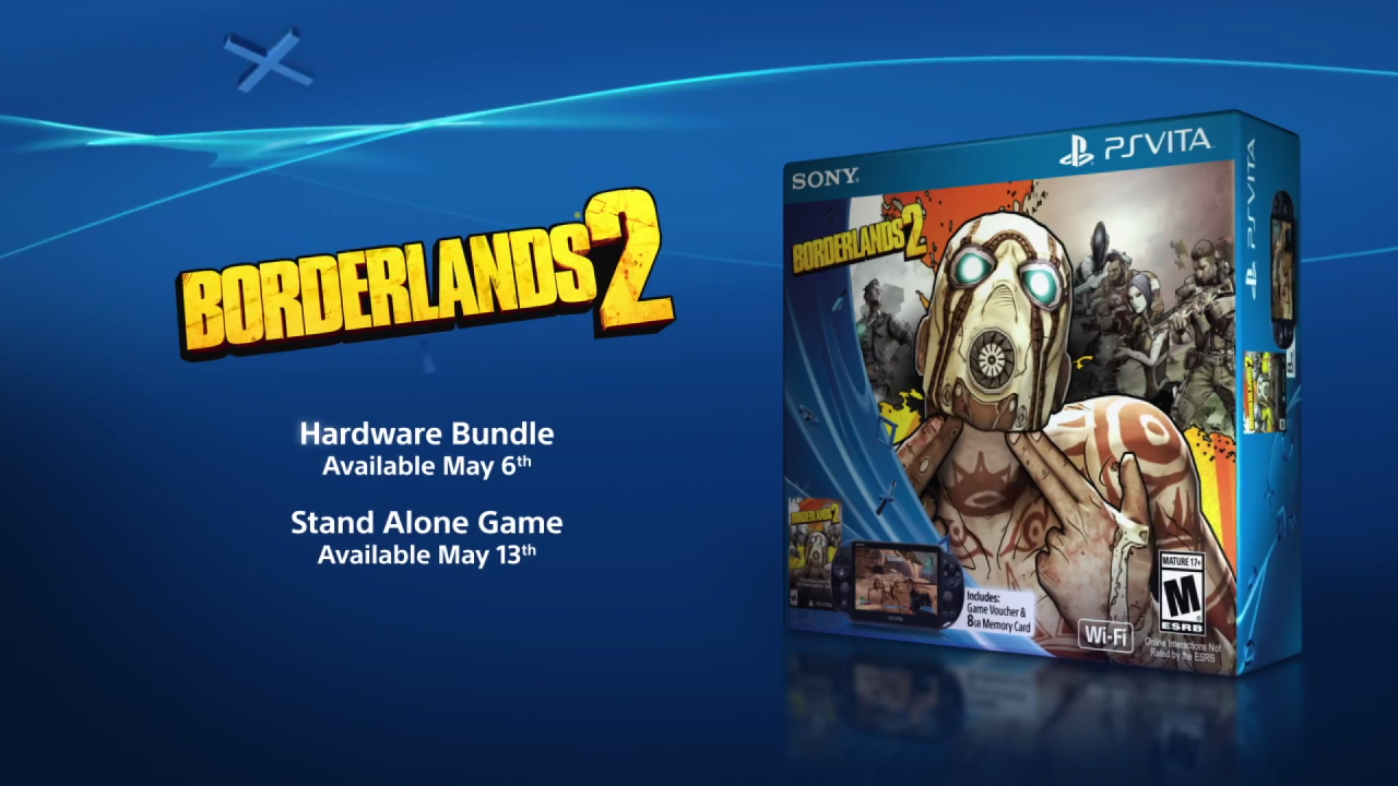 Borderlands 2 Arrives in New PlayStation Vita Slim Hardware Bundle This May, New Trailer