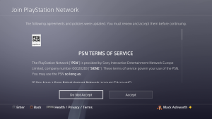 PSN Terms of service