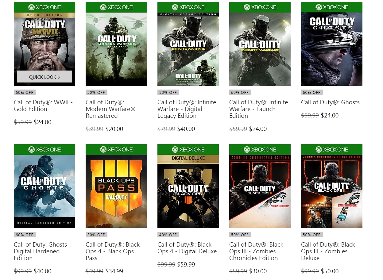 call of duty xbox store