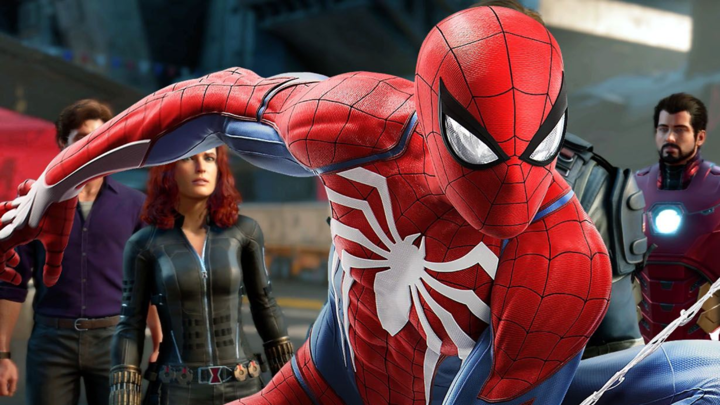 Мстители смотрят человека паука. Марвел авенджерс человек паук. Avengers игра 2020 Spider man. Марвел Мстители игра человек паук. Человек паук в игре Мстители.
