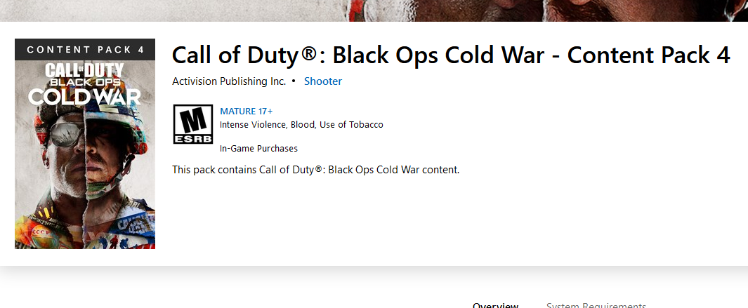 call of duty cold war content packs xbox one
