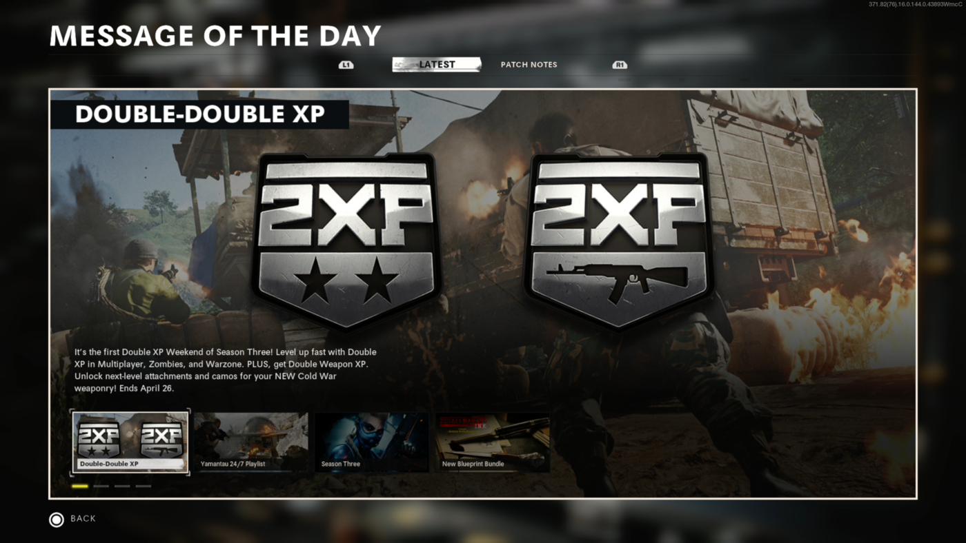 Black Ops Cold War & Warzone Double XP Event Kicks Out for the New