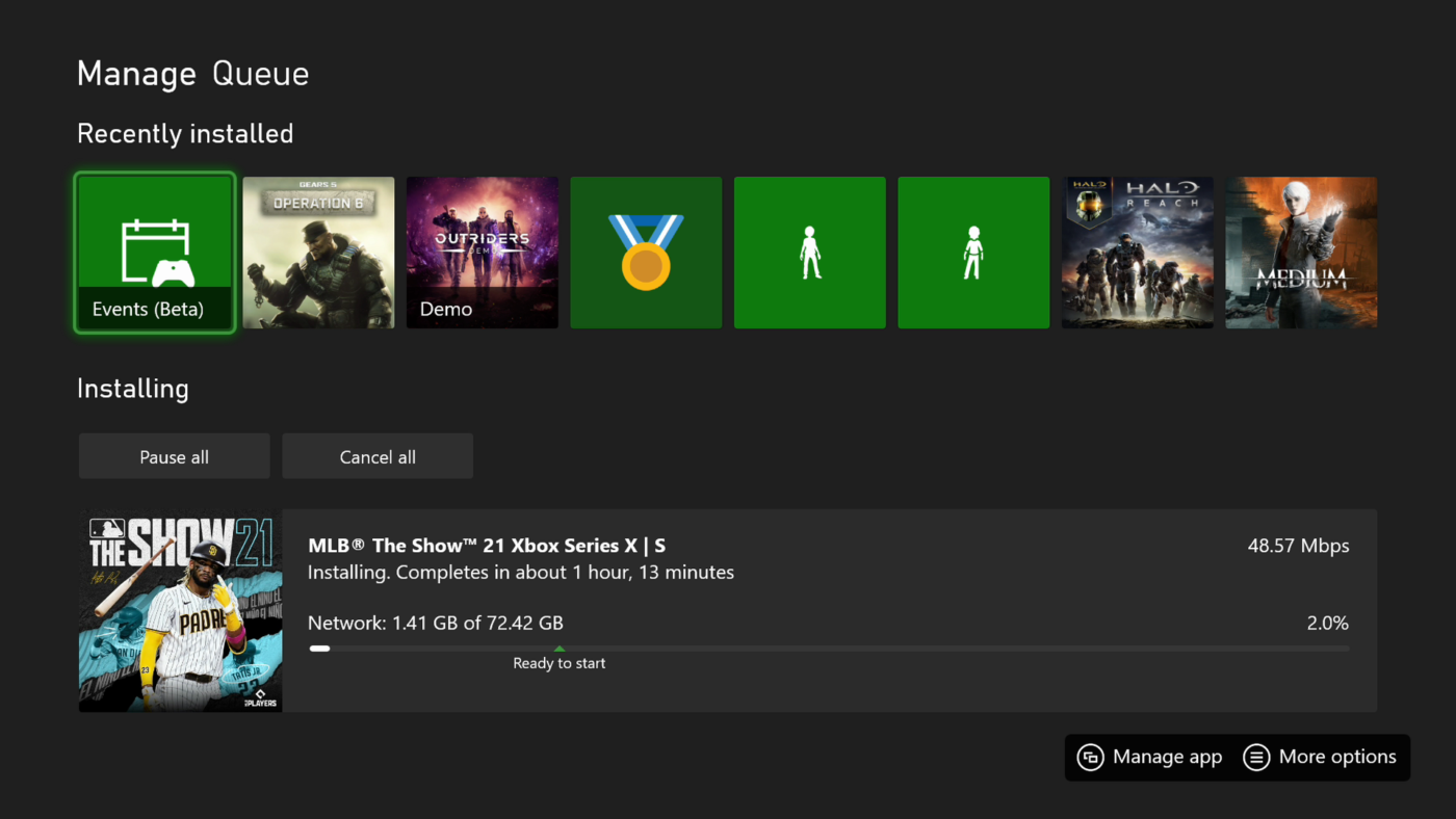 MLB The Show Preload Xbox Series One
