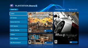 PlayStation Store Continuation of PS3 and PS Vita