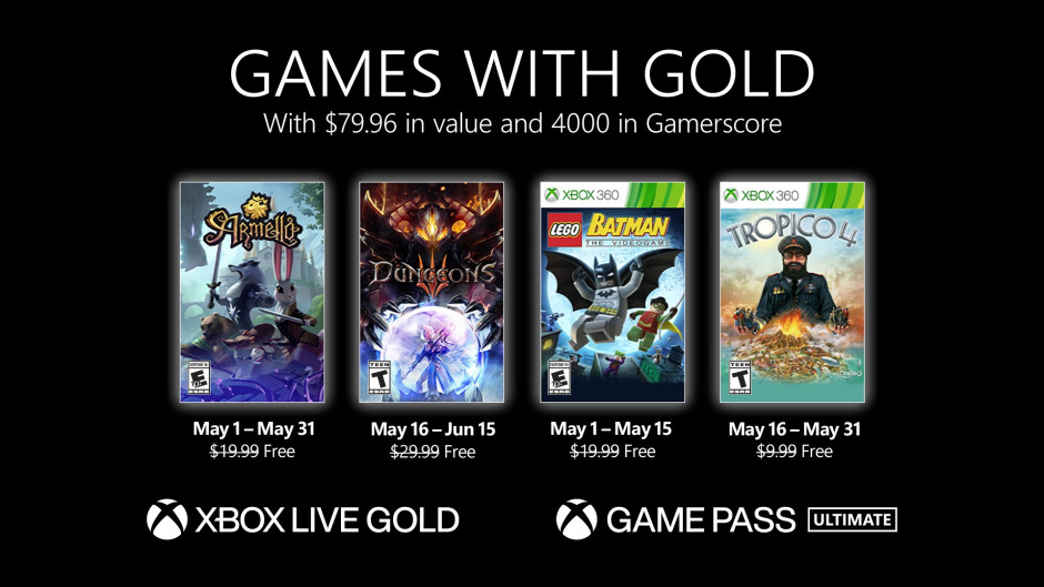 Xbox Games With Gold for May 2021