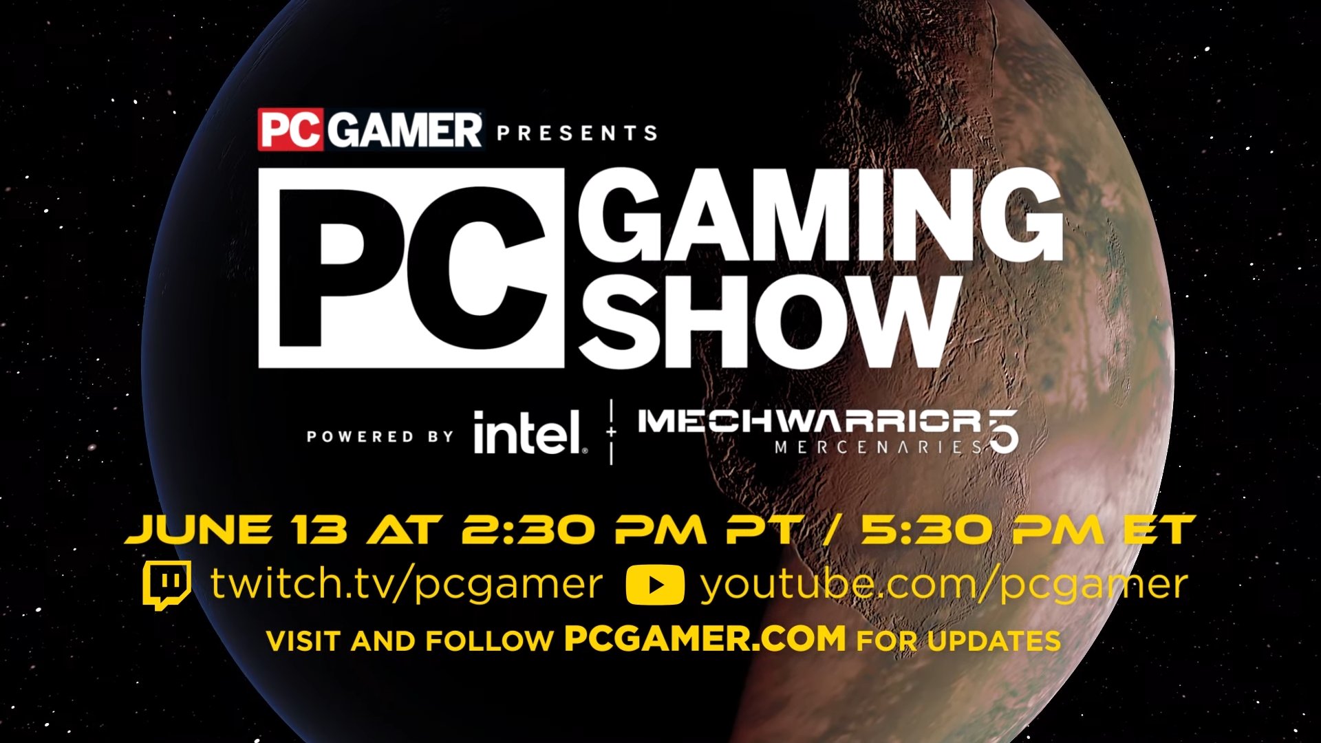 PC Gaming Show Returns to E3 2021 on June 13 MP1st