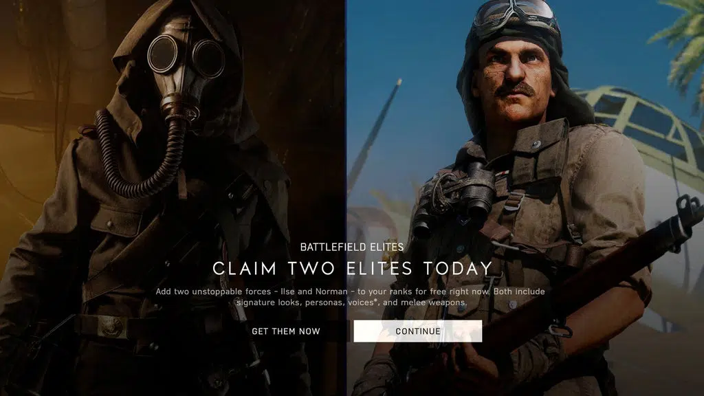Battlefield V Elite Skins