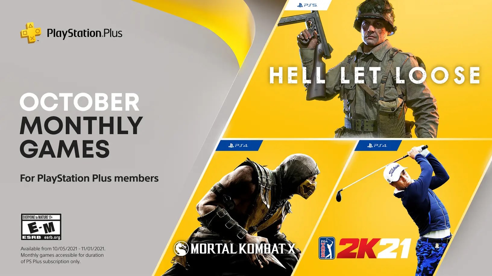 PlayStation Plus October Free Games
