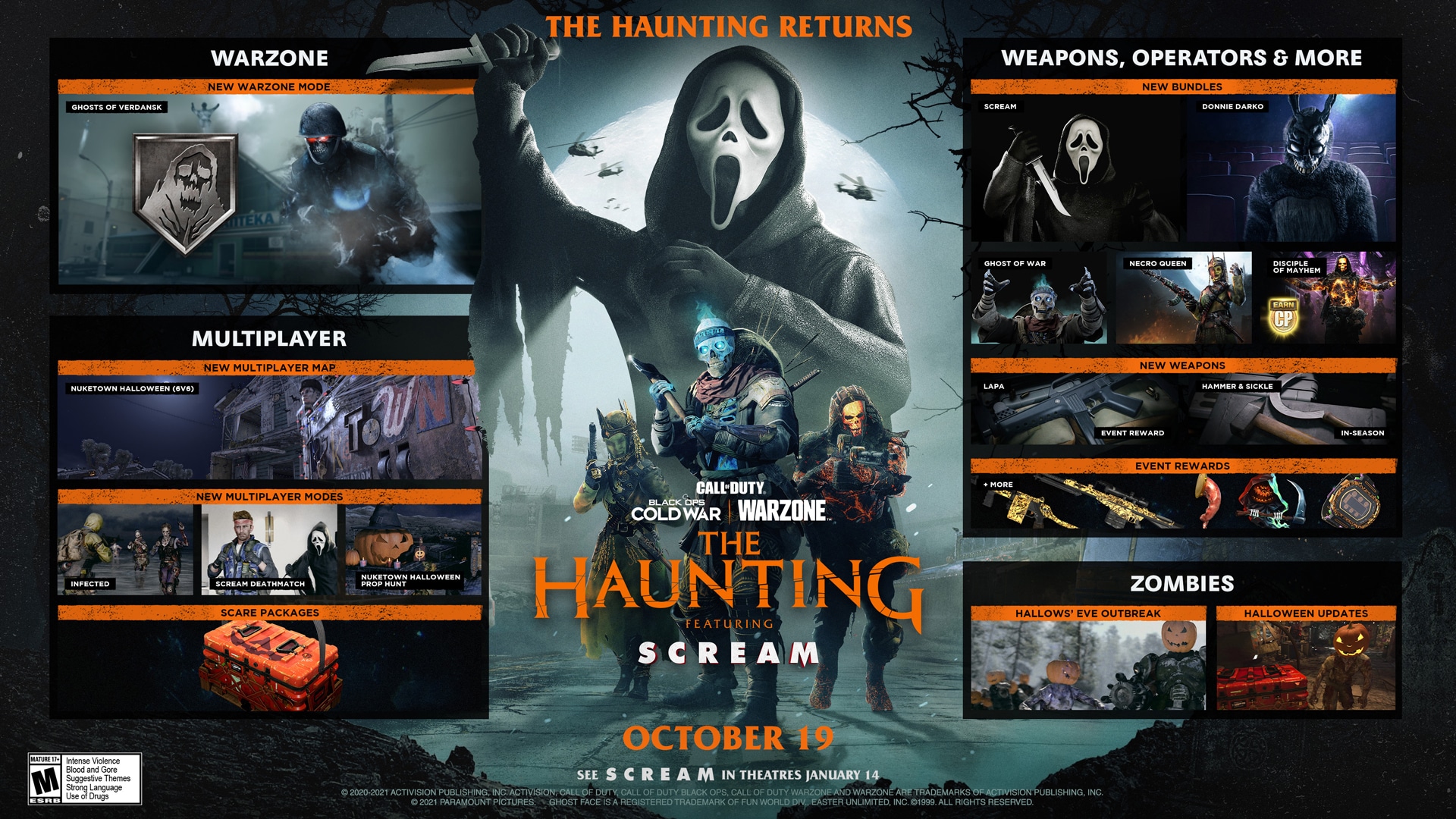 COD Warzone The Haunting Bundle Announced Featuring SCREAM and Donnie Darko