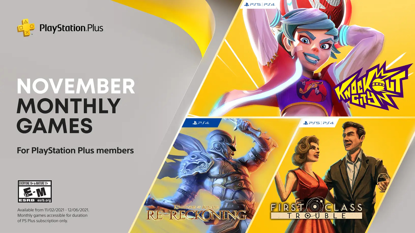 PlayStation Plus Free Games for November 2021 Announced, 6 Games to Be