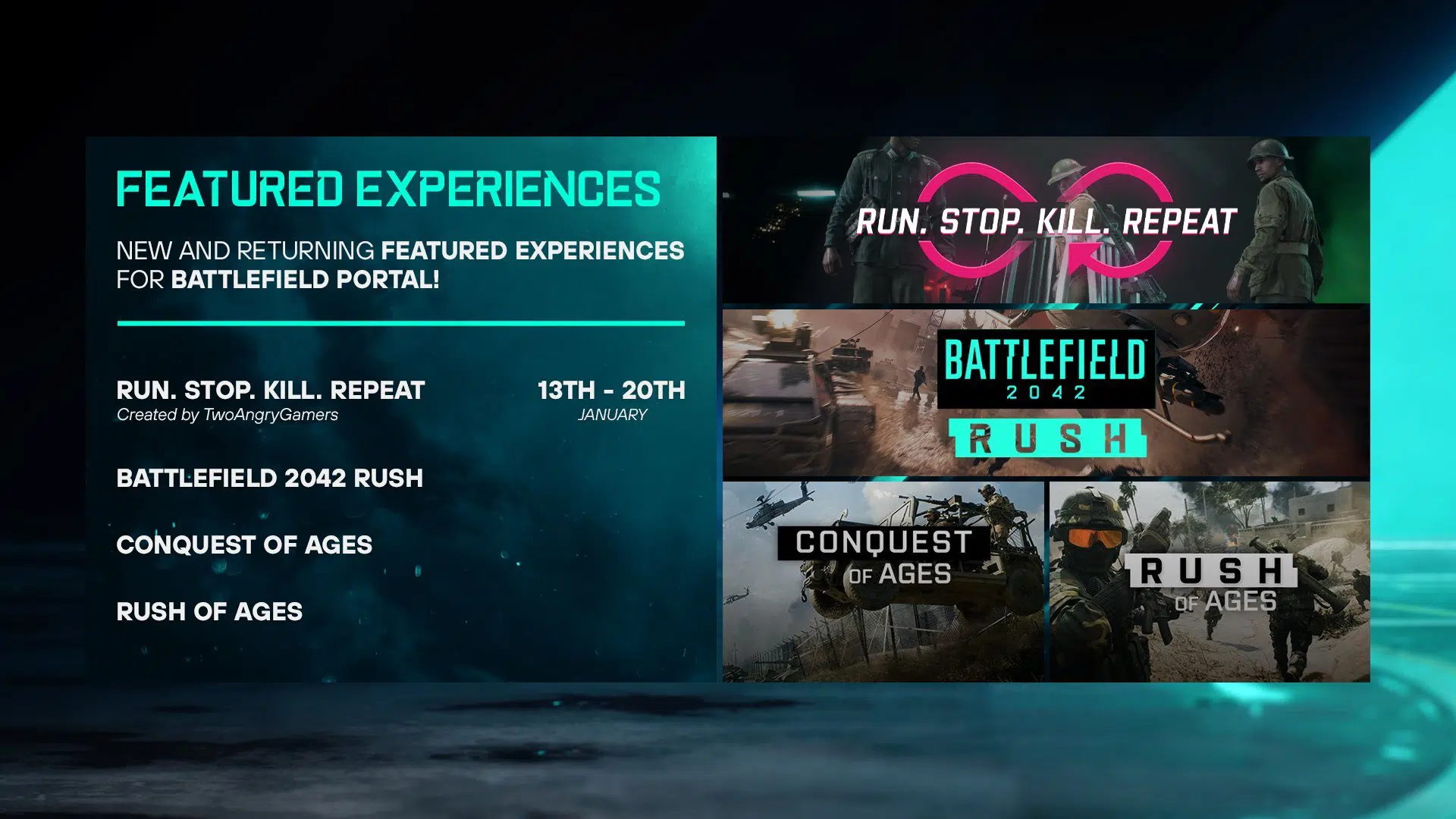 Battlefield 2042 Featured Experiences This Week