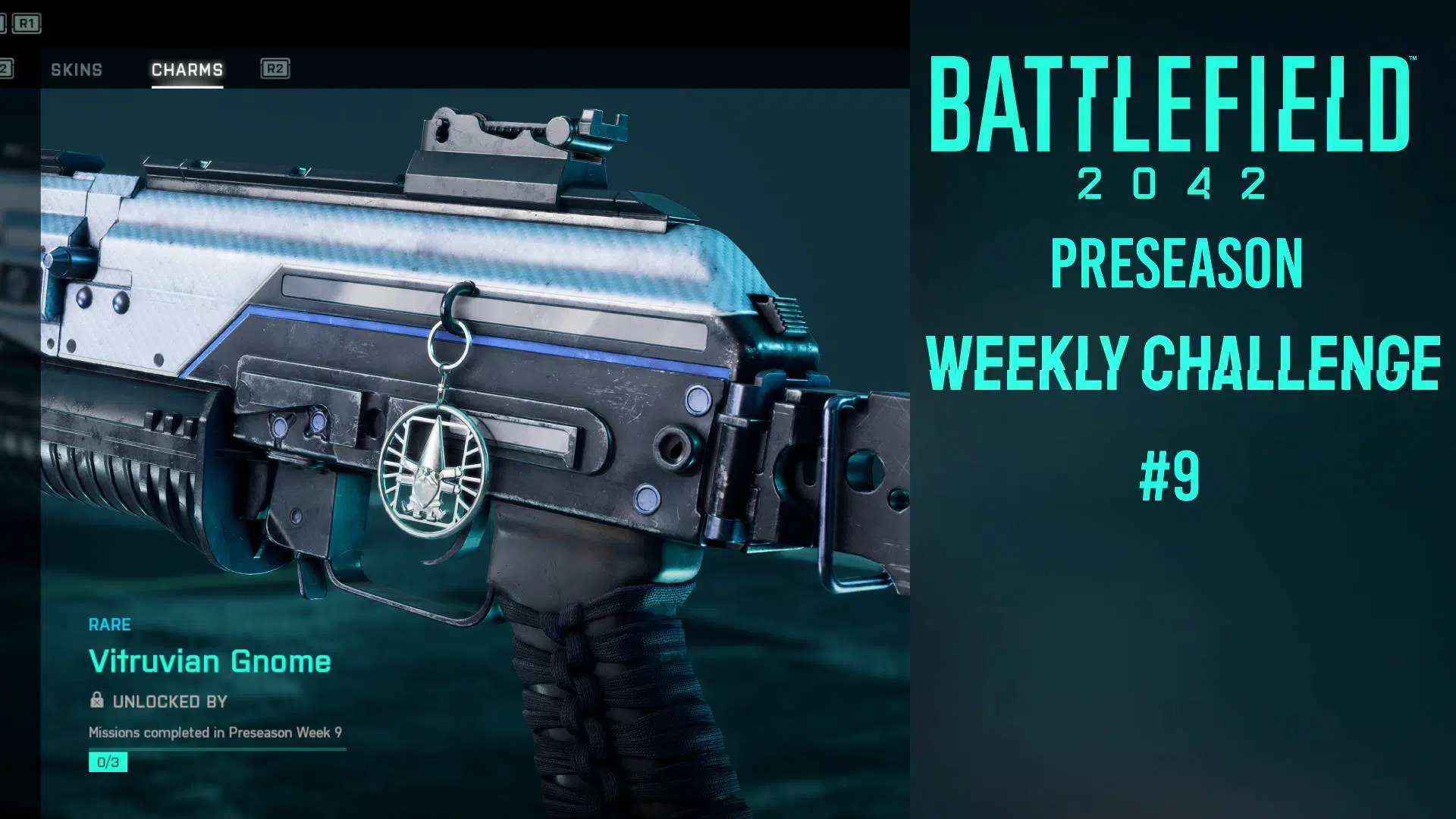Battlefield 2042 Weekly Reset Challenge #9 (Feb 3 - Feb 10) Reward Vitruvian Gnome Weapon Charm