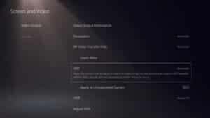 PS5 Variable Refresh Rate Support