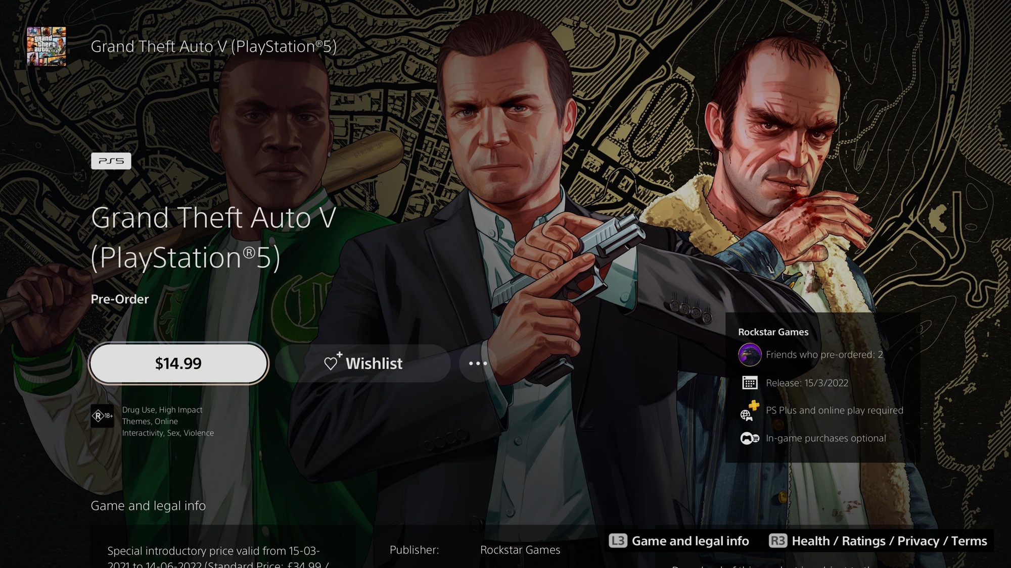 GTA5 PS5 Price Revealed, Will Cost $10 Until June, $20 After GTA