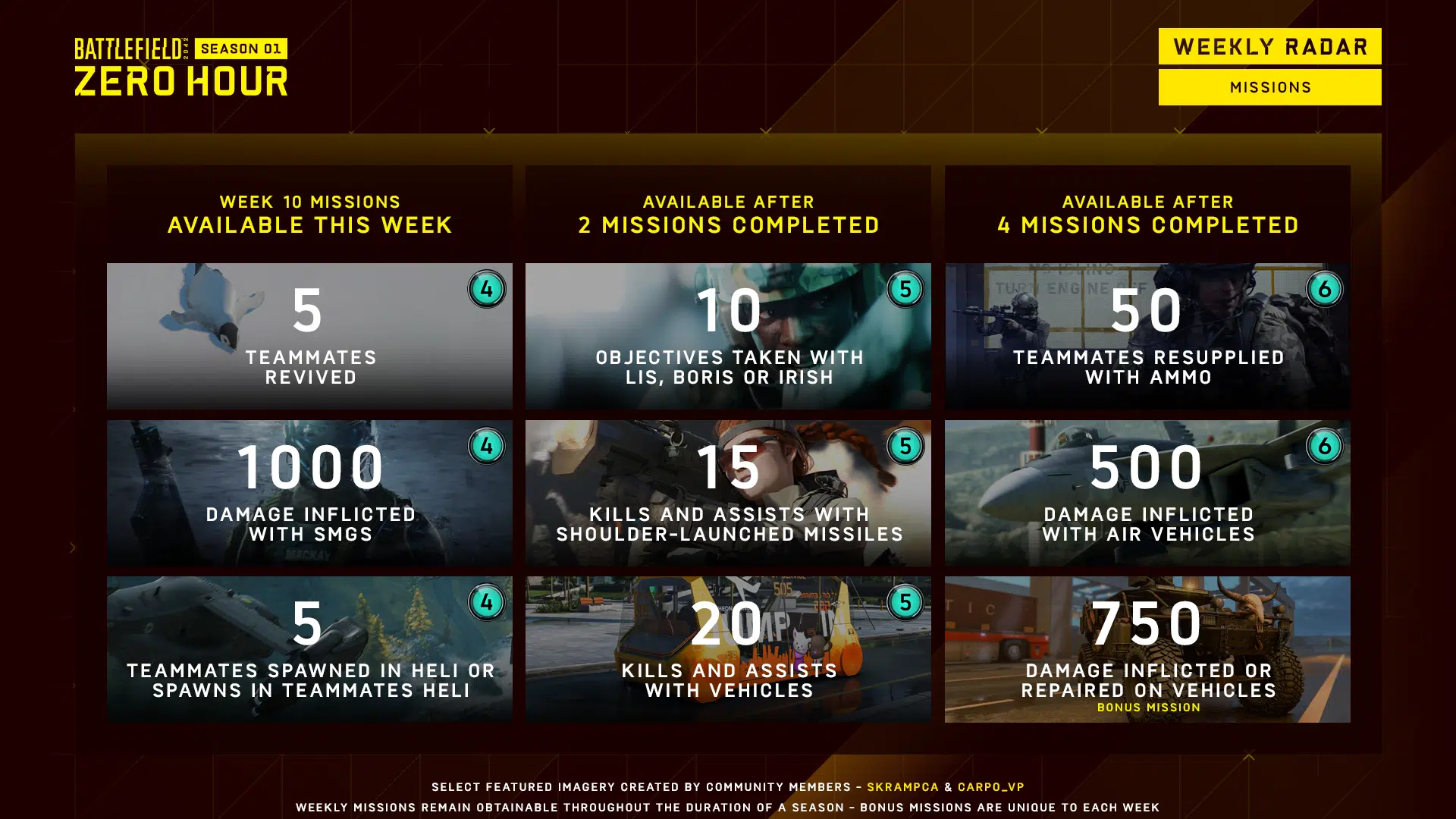 Battlefield 2042 weekly missions