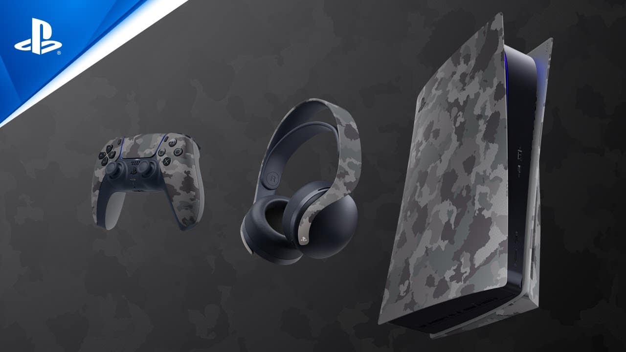 PS5 gray camouflage collection