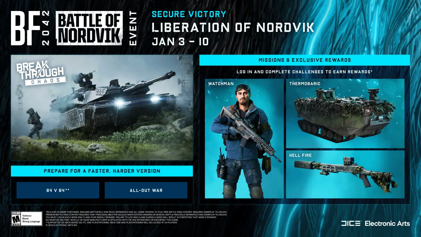 Battlefield 2042 Battle of Nordvik Event Week 3 January 3
