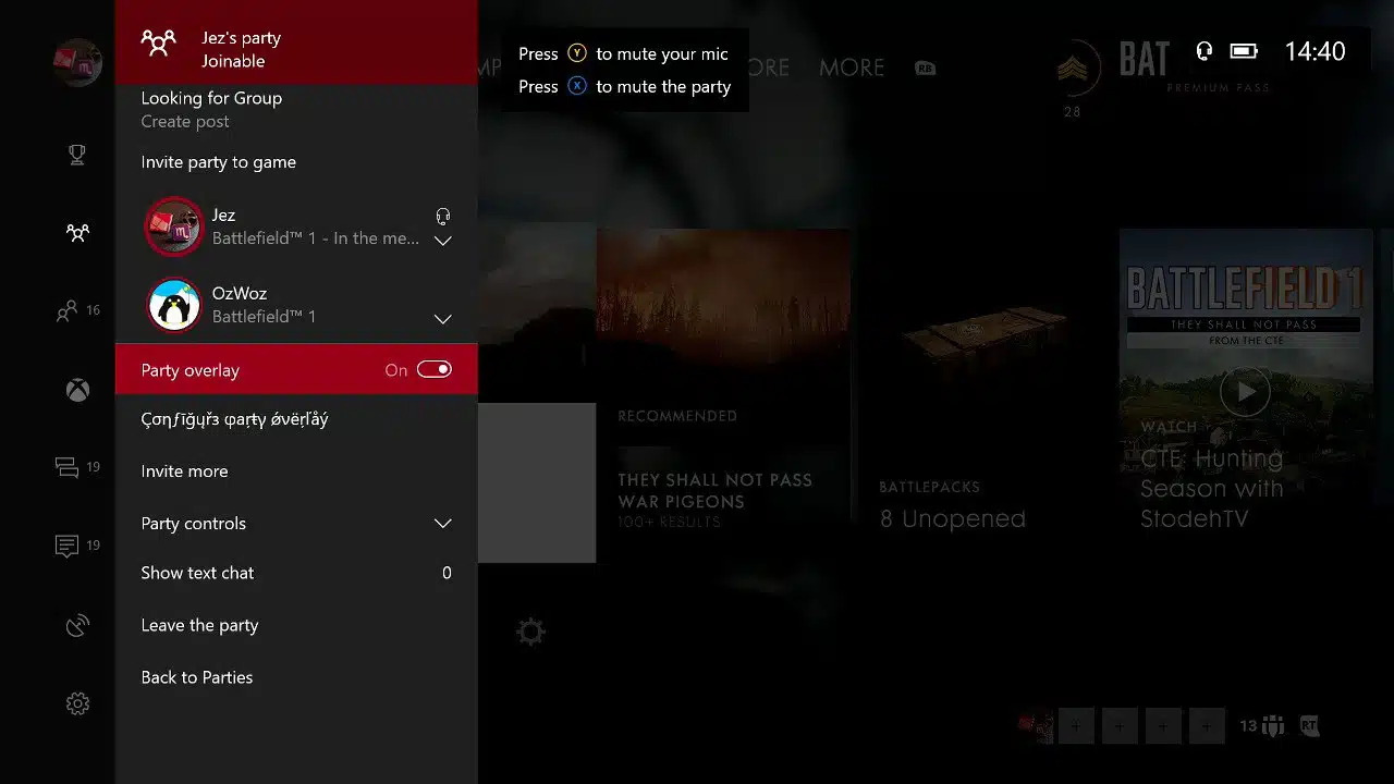 Xbox Party Chat Issues
