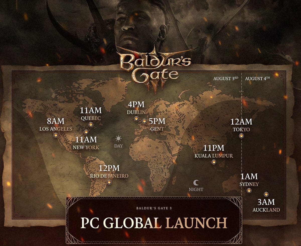 Baldur's Gate 3 Launch Times