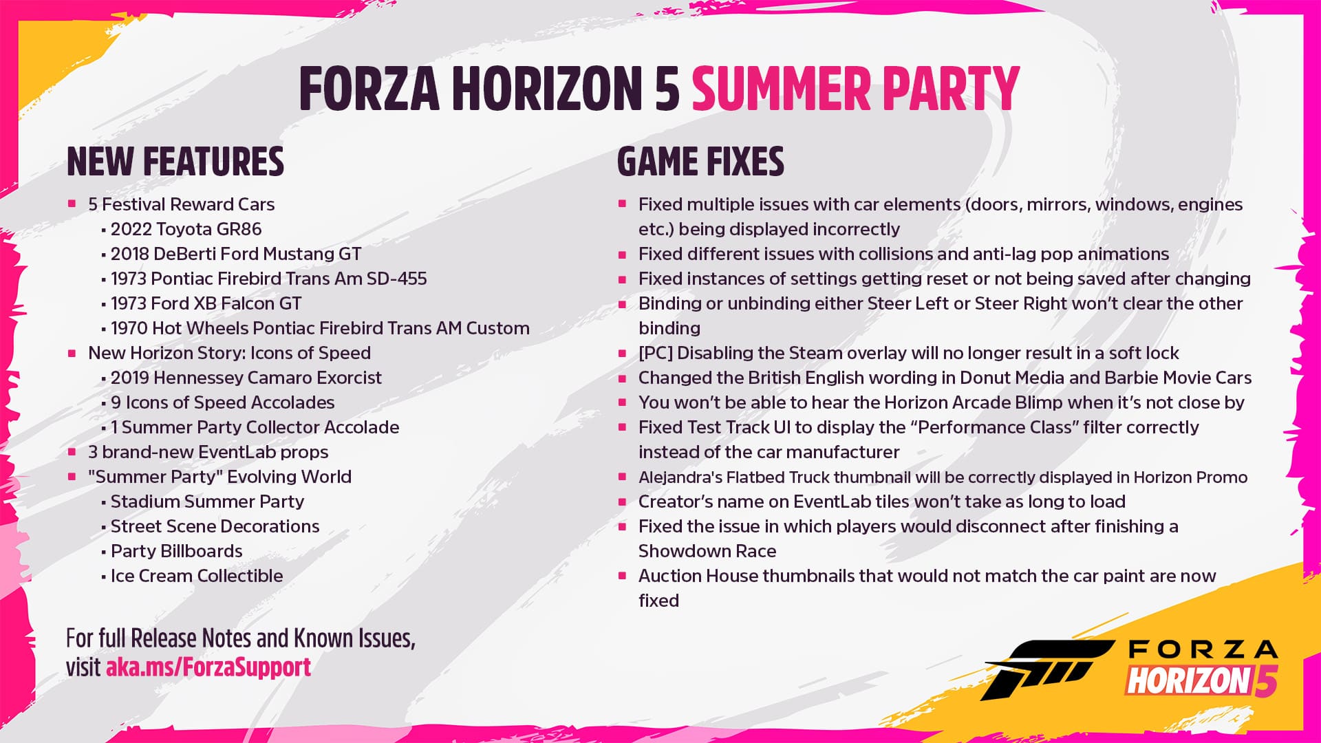 Forza Horizon 5 Update for July 18