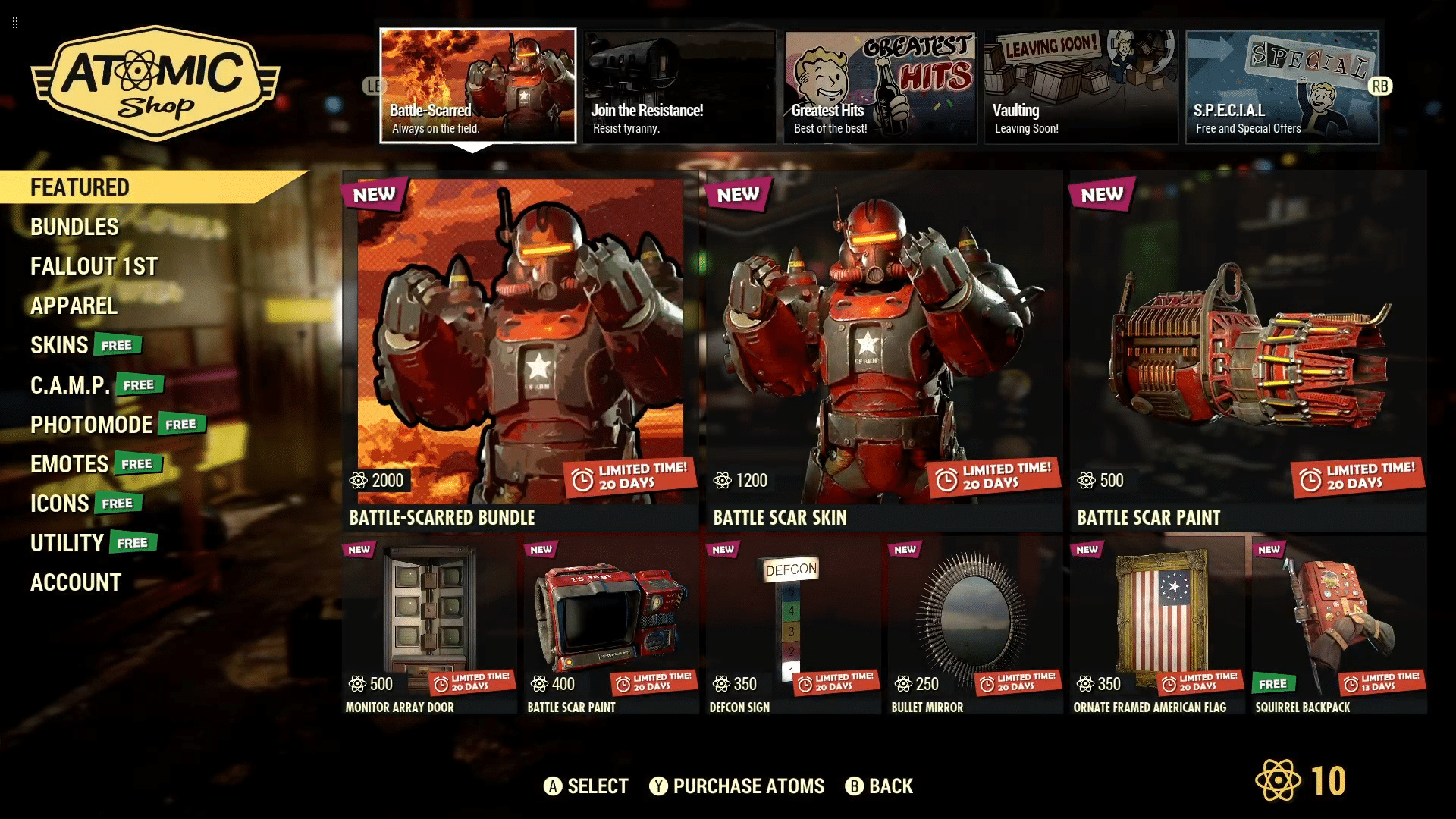 New Fallout 76 Atomic Shop Weekly Update for June 20, 2023