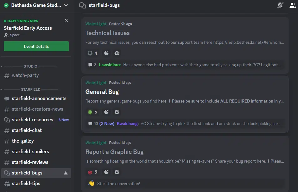Starfield Here's How to Report Bugs and Issues