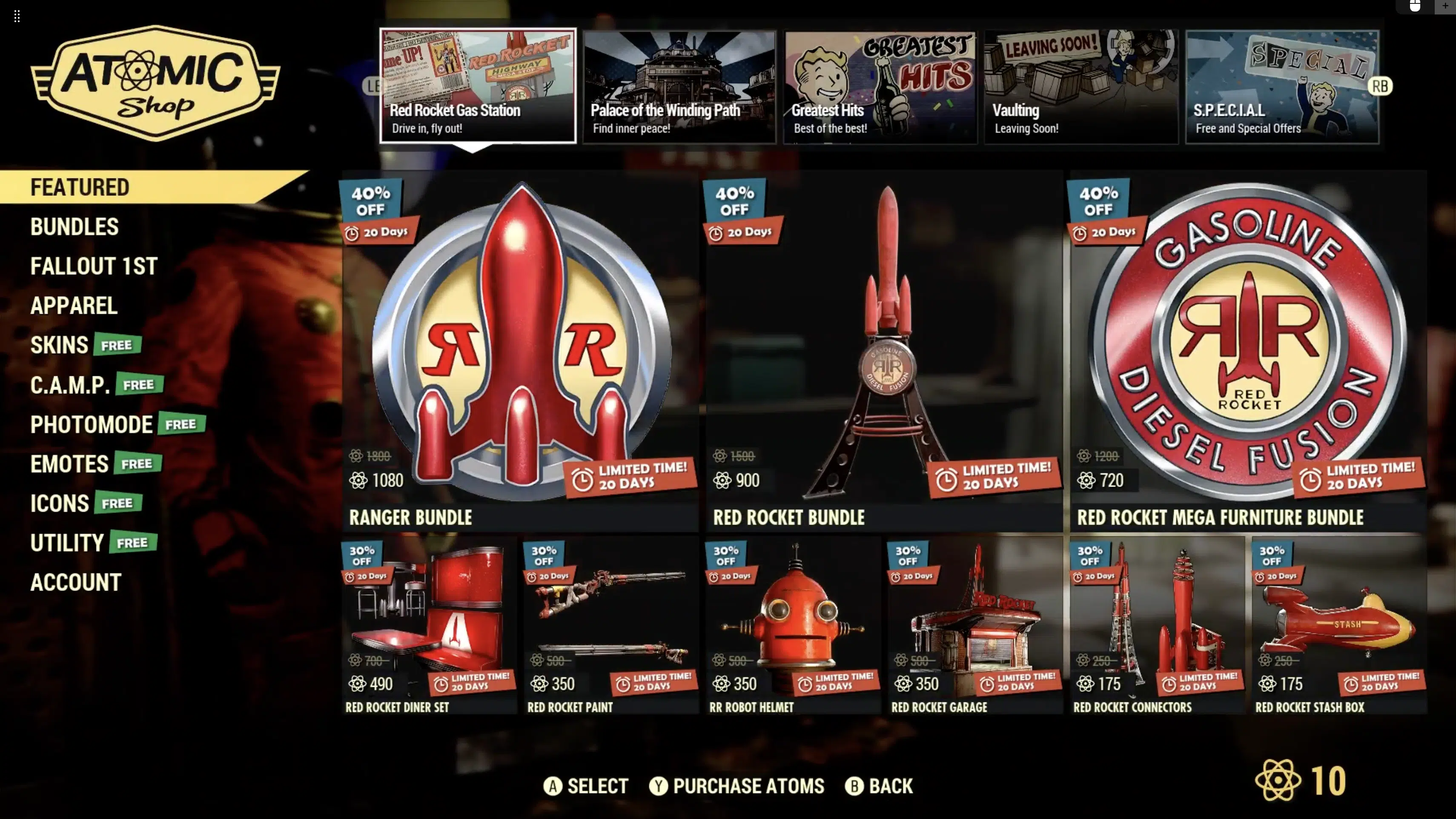 Fallout 76 Atomic Shop weekly update for September 26