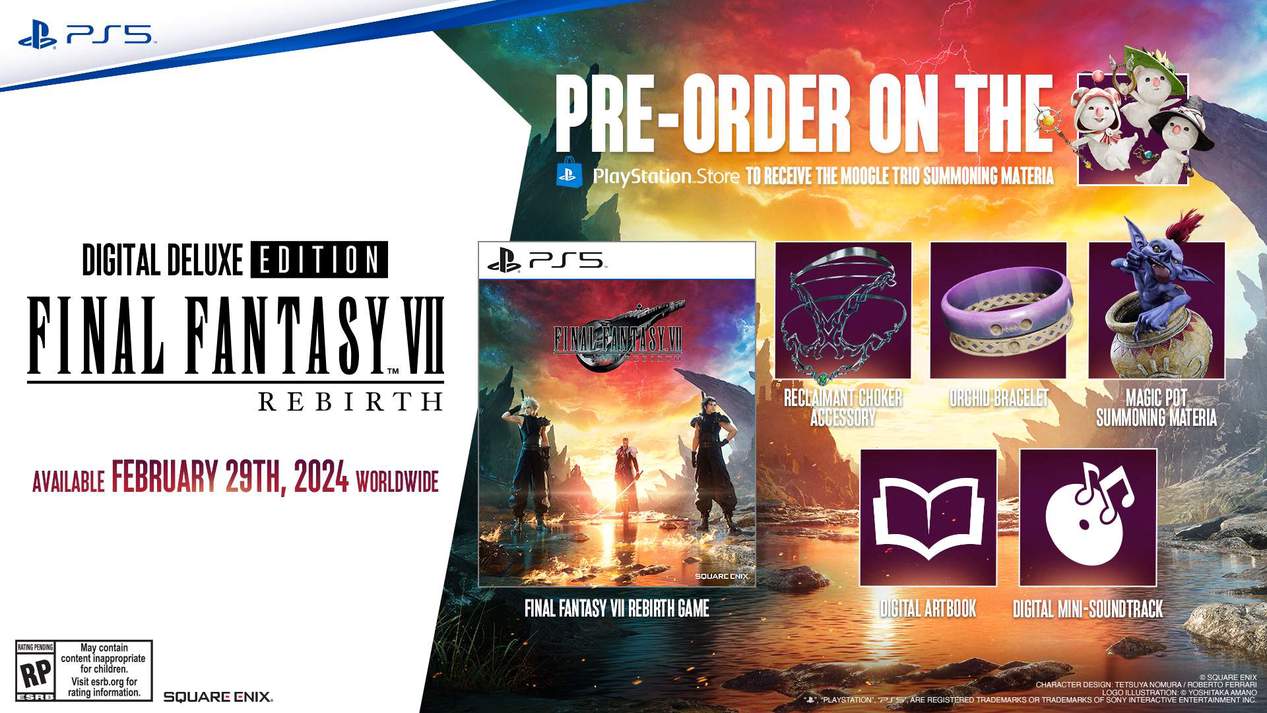 Final Fantasy 7 Rebirth diferentes ediciones.