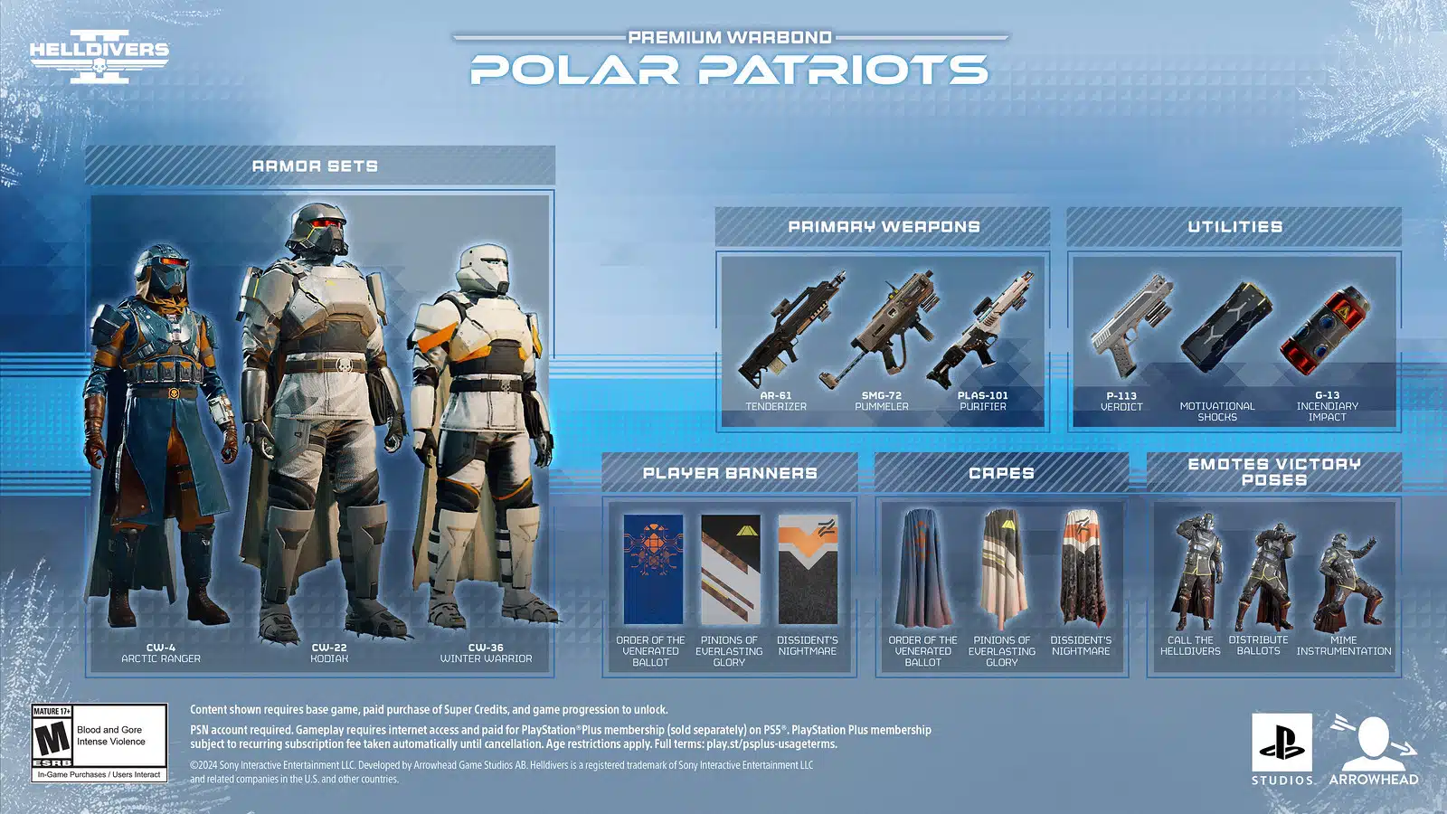 Helldivers 2 Polar Patriots New Warbond