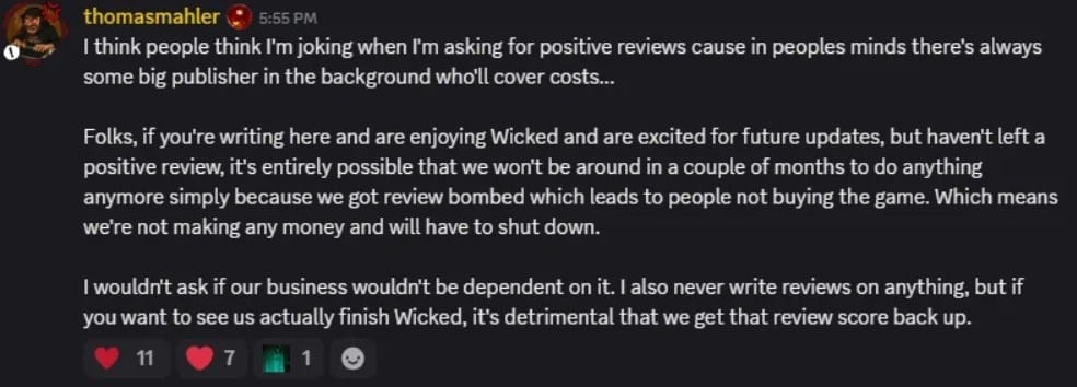 No Rest for the Wicked Review Bombing