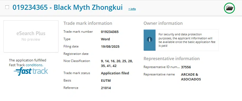 Zhongkui „Znak towarowy odkrył przed Gamescom