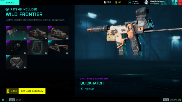 Battlefield 2042 Wild Frontier Store Bundle Items