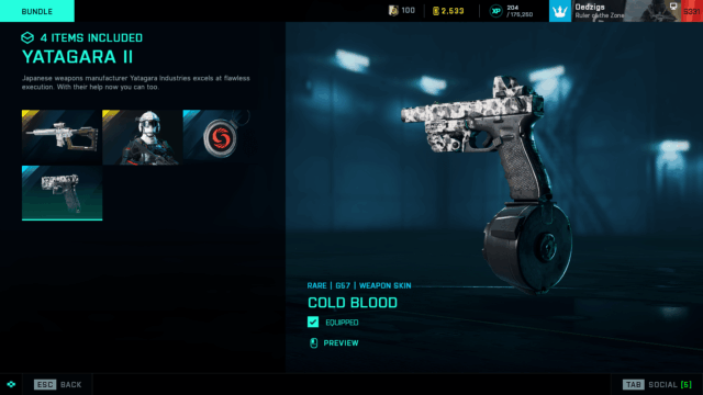 Battlefield 2042 Yatagara 2 Bundle Items