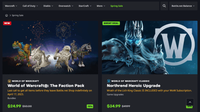 battle net spring sale